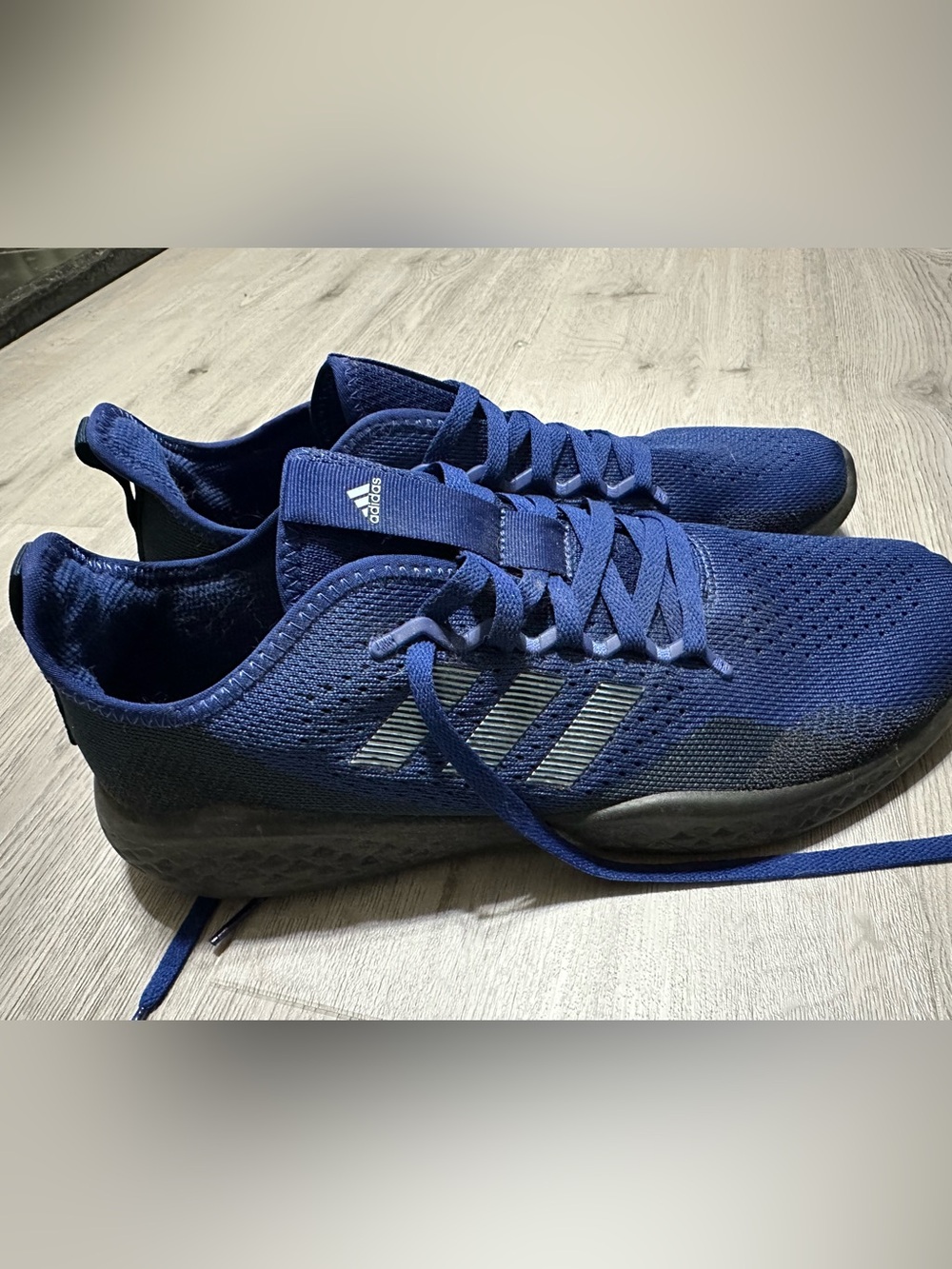 adidas Men’s Blue Athletic Running Shoes with Black Sole